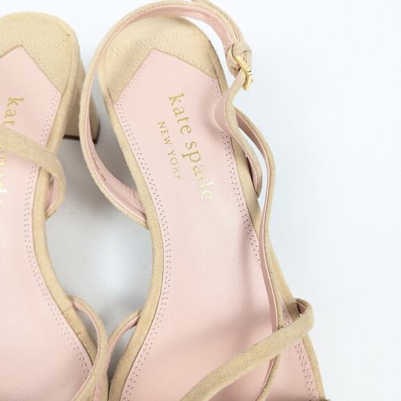 Kate Spade New York Renee Suede Block Heel Strappy Slingback Sandals Size 8 - Picture 8 of 11